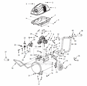 Page A Diagram and Parts List for WL650702  Campbell Hausfeld Compressor